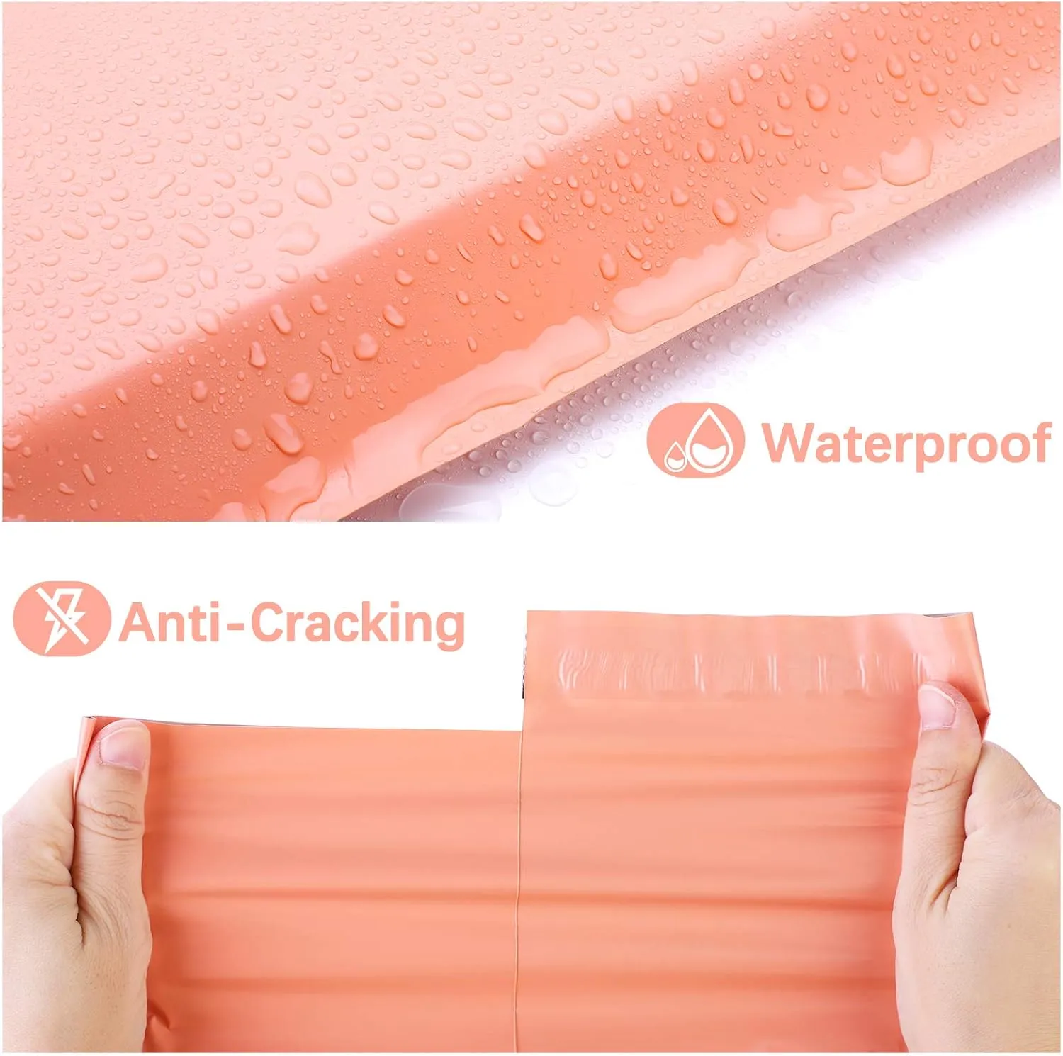 Metronic Poly Mailers 14.5x19 100 Pcs | Medium Size Shipping Bags for Clothes | Large Poly Mailer Bags, Shipping Envelopes, Mailing Bags for Small Business, Strong Adhensive Poly Bags Pink