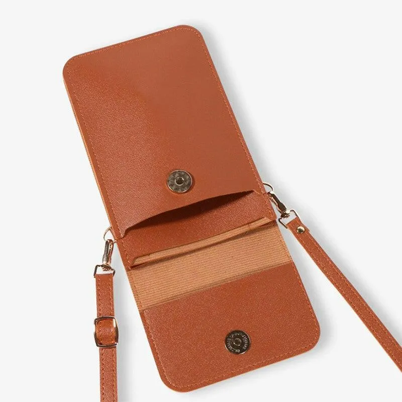 Mini Shoulder Crossbody Bags For Women Casual Solid Color Mobile Phone Bag Long Wallet