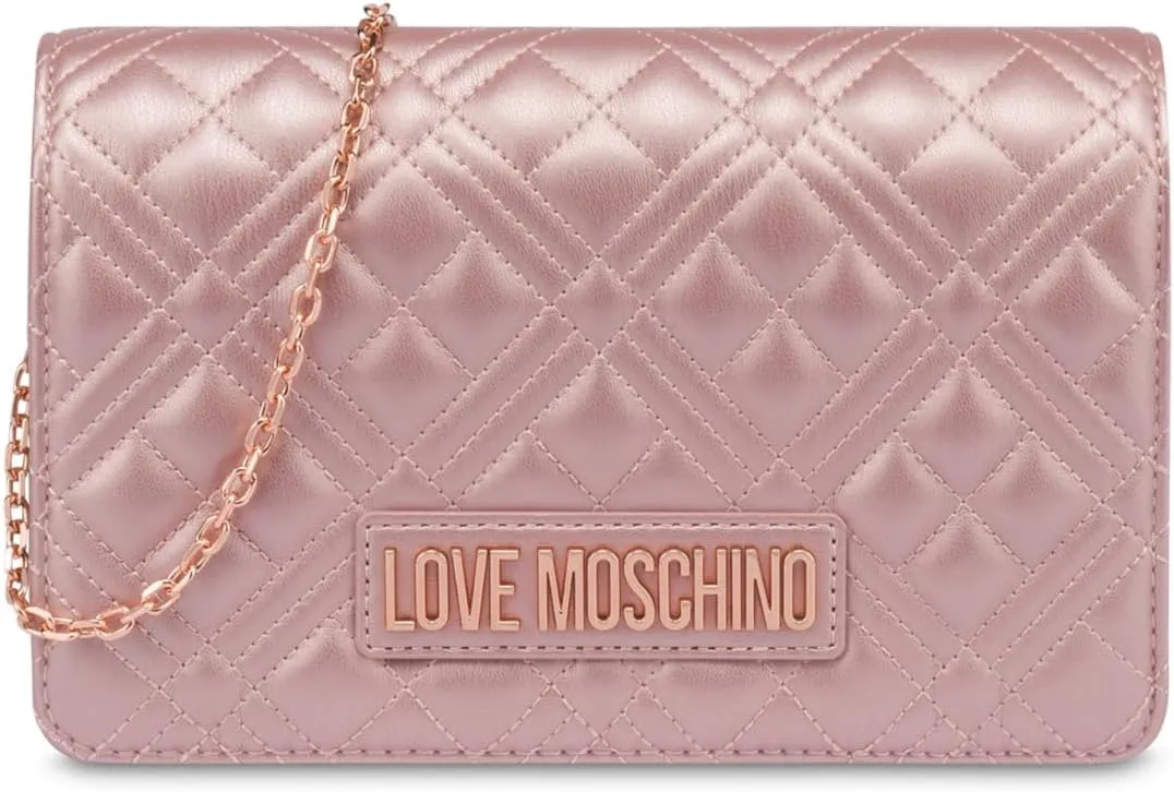 Moschino Borsa Donna Love a Spalla/Tracolla Ecopelle Pink Metallic Powder BS25MO03 JC4079, Rose Gold, One Size, Rose gold, Einheitsgröße