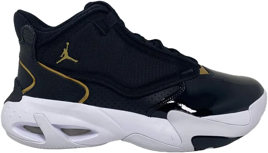 Nike Air Jordan Max Aura 4, Black/Metallic Gold-White, 10 M US
