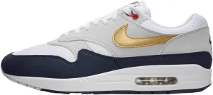 Nike Air Max 1 Men's Shoes (HM9604-400, Obsidian/White/Light Smoke Grey/Metallic Gold) Size 10