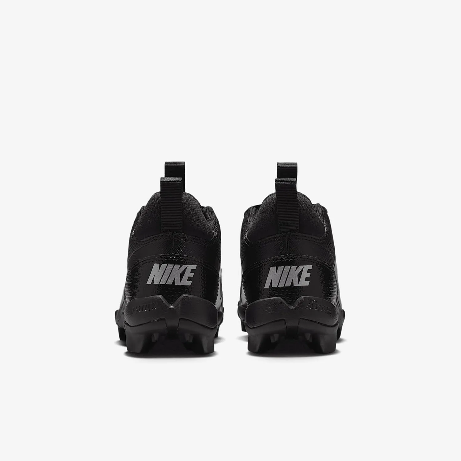 Nike Alpha Menace 4 Shark Big Kids' Football Cleats (FQ4012-002, Black/Metallic Silver)