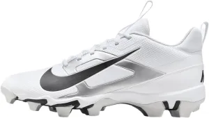 Nike Alpha Menace 4 Shark Football Cleats (FN0028-100, White/Metallic Silver/Photon Dust/Black)