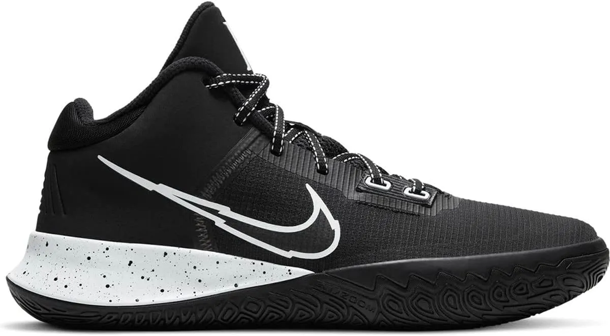Nike Men's and womens Kyrie Flytrap IV Basketball Shoe, Black/White-metallic Silver, 10