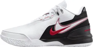 NIKE Men's Lebron NXXT Gen Ampd Basketball Shoes, White University Red Metallic Silver Black, 7.5