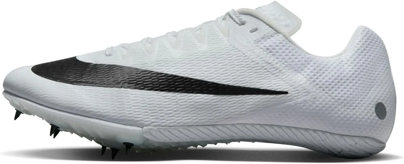 Nike Rival Sprint Track & Field Sprinting Spikes (DC8753-100, White/Metallic Silver/Pure Platinum/Black) Size 12.5
