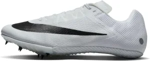 Nike Rival Sprint Track & Field Sprinting Spikes (DC8753-100, White/Metallic Silver/Pure Platinum/Black) Size 12.5