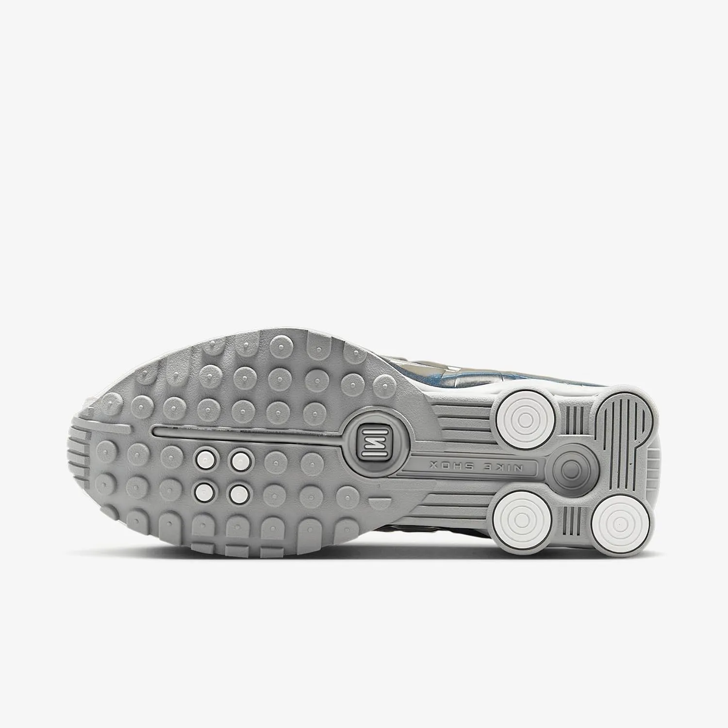 Nike Shox R4 Women's Shoes (IB7703-100, Summit White/Hydrangeas/Metallic Silver/Summit White)