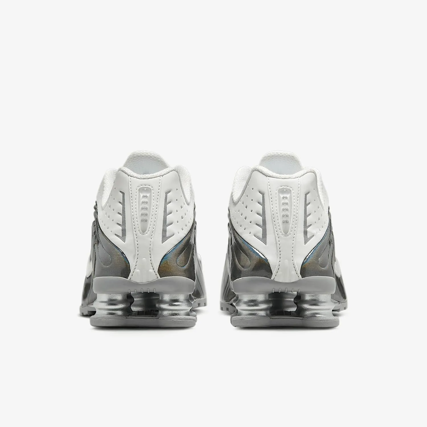 Nike Shox R4 Women's Shoes (IB7703-100, Summit White/Hydrangeas/Metallic Silver/Summit White)