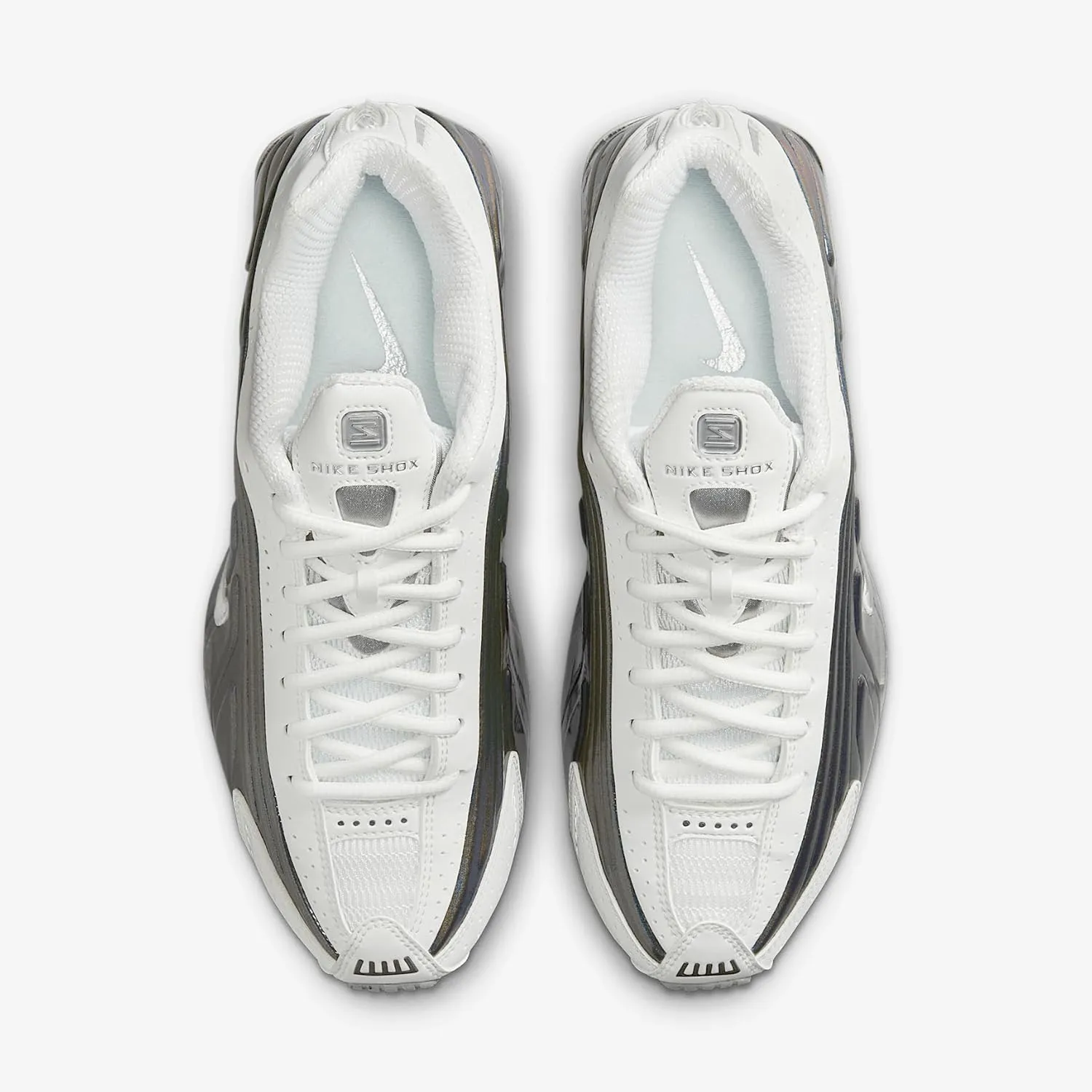 Nike Shox R4 Women's Shoes (IB7703-100, Summit White/Hydrangeas/Metallic Silver/Summit White)
