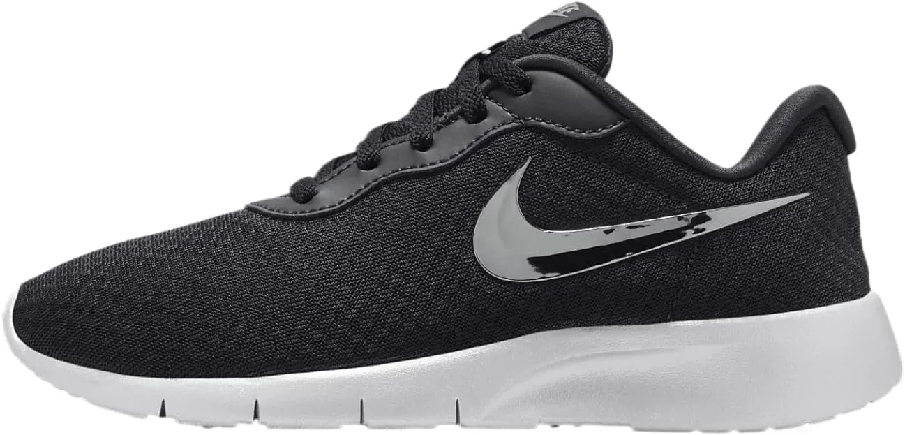 Nike Tanjun SE EasyOn Big Kids' Shoes (FZ1017-001, Black/Smoke Grey/Photon Dust/Metallic Silver) Size 5.5
