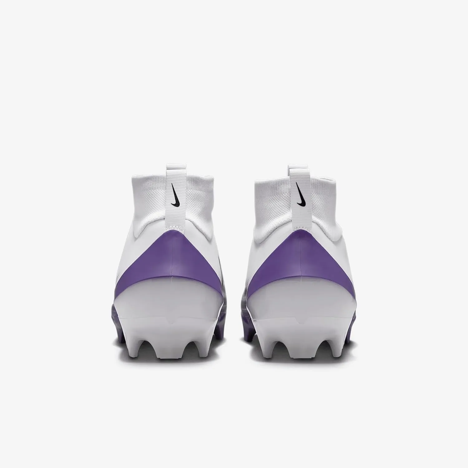 Nike Vapor Pro 1 Football Cleats (HM8850-101, White/Court Purple/Metallic Silver/Black)
