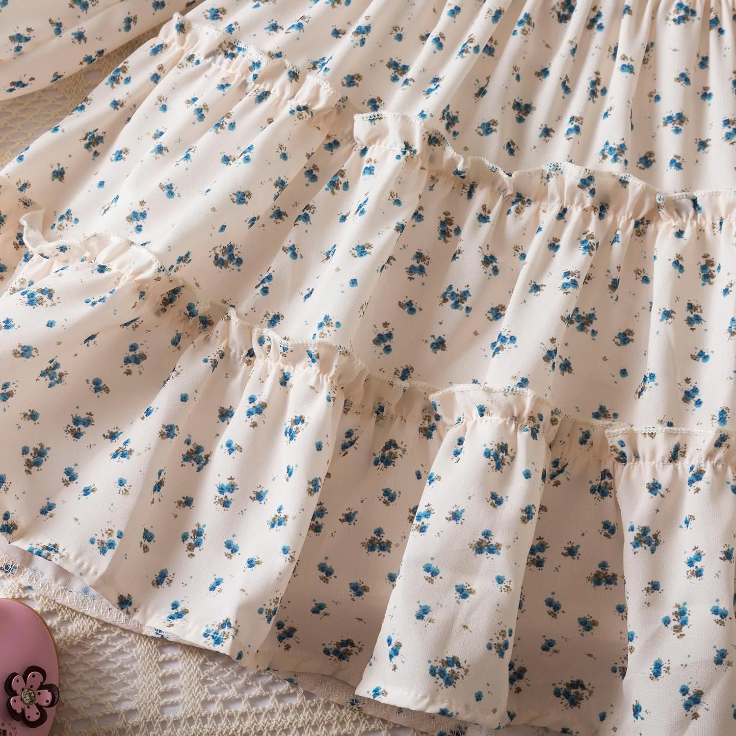 NNJXD Little Girl Floral Dress Princess Girls Casaul Printed A-line Sundress