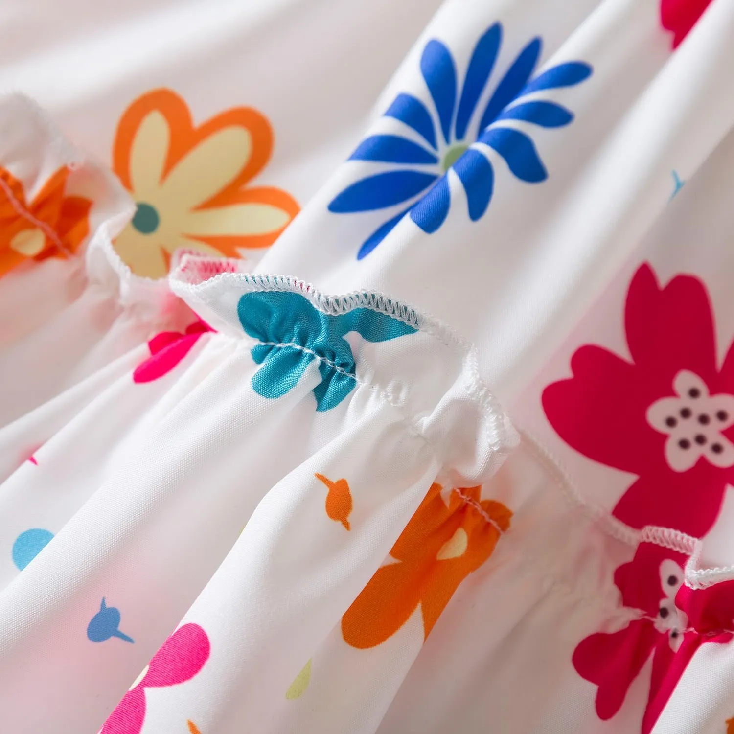 NNJXD Little Girl Floral Dress Princess Girls Casaul Printed A-line Sundress