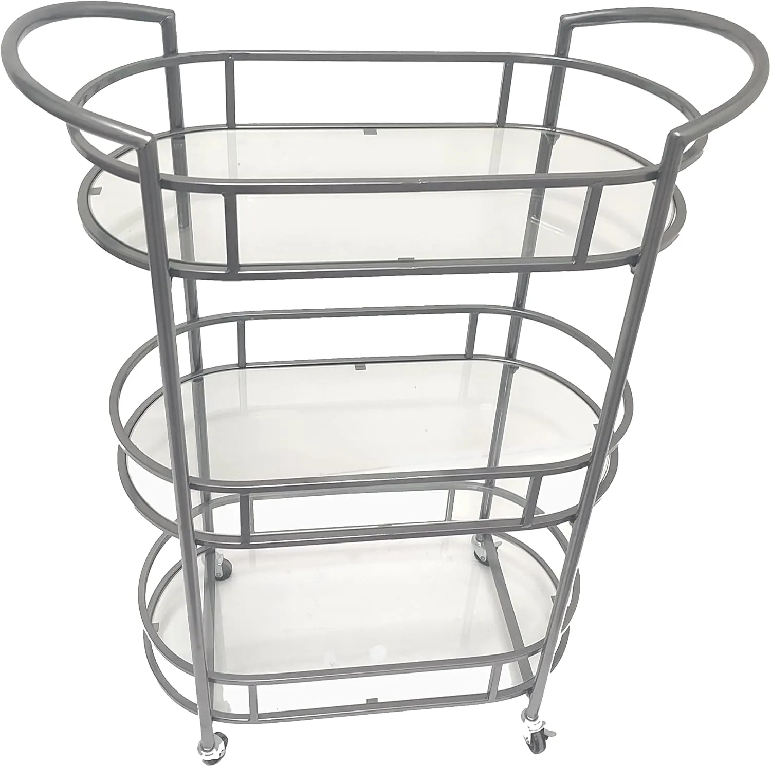 Old Dutch International Westwood Silver Bar and Serving Cart 26¾" x 12½" x 37⅜ (617PW)