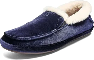 OLUKAI Ku'una Lanui Women's Slipper, Soft Velvet & Dual-Density PU Footbed for All-Day Comfort, Breathable & Supportive Drop-In-Heel, Cute & Casual Slip-On Design