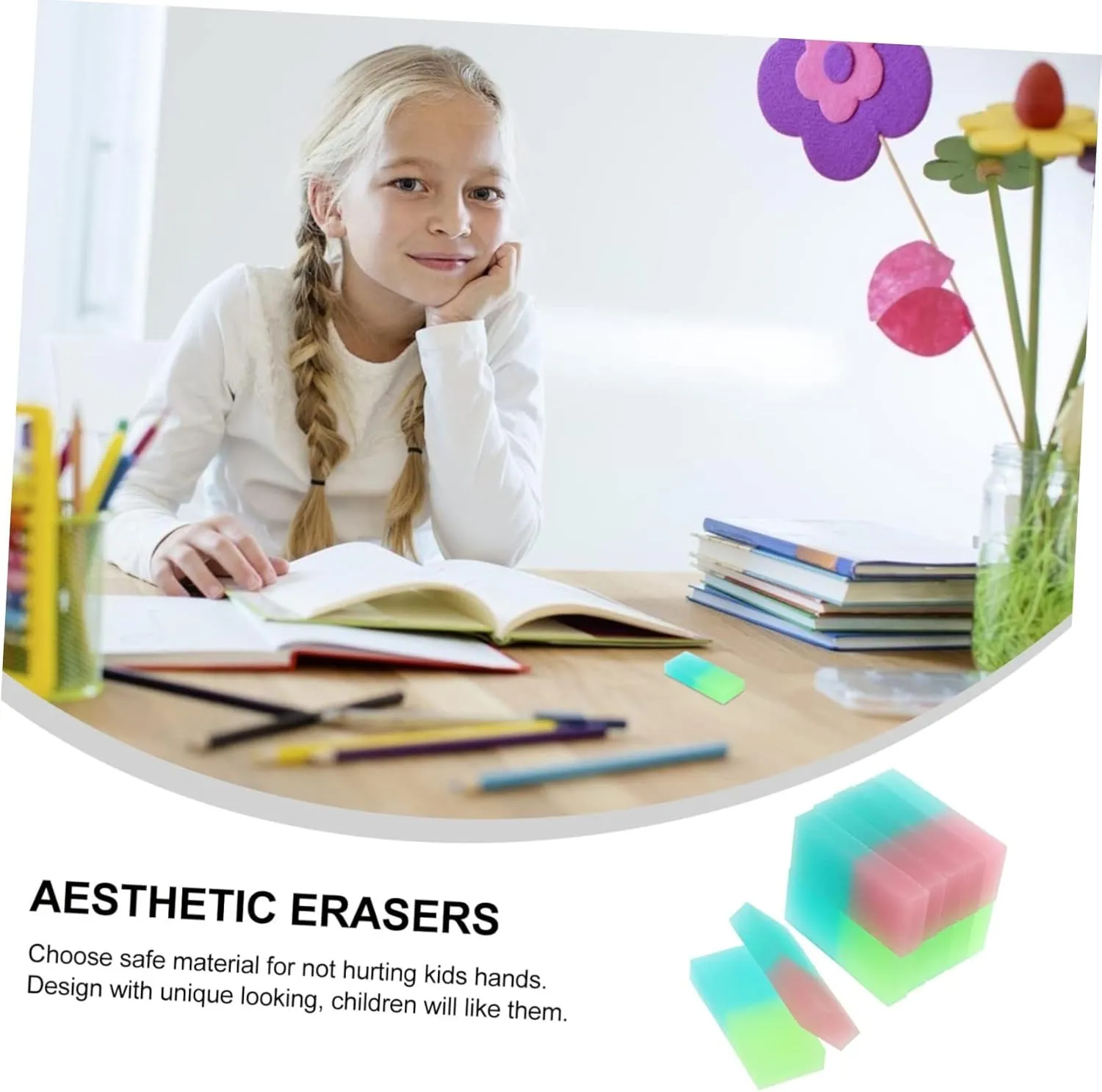 Operitacx 3sets Cute Fun Erasers Pastel Kawaii Erasers Kids Bulk Set for Classroom 12pcs*3