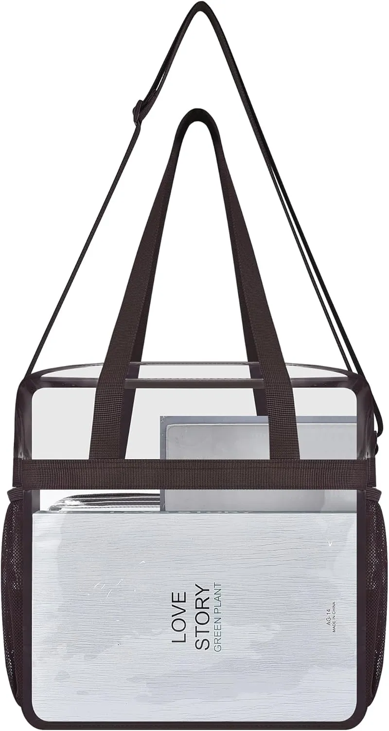 Oraben Clear Tote Bag Clear Bag Stadium Approved 12x6x12 Stadium Bag for Work, Sports Games,Gym