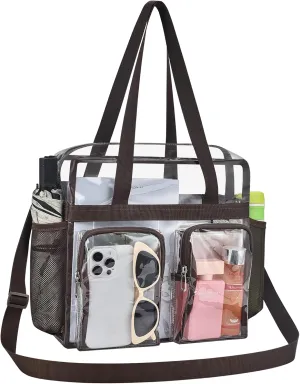 Oraben Clear Tote Bag Clear Bag Stadium Approved 12x6x12 Stadium Bag for Work, Sports Games,Gym
