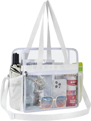 Oraben Clear Tote Bag Clear Bag Stadium Approved 12x6x12 Stadium Bag for Work, Sports Games,Gym