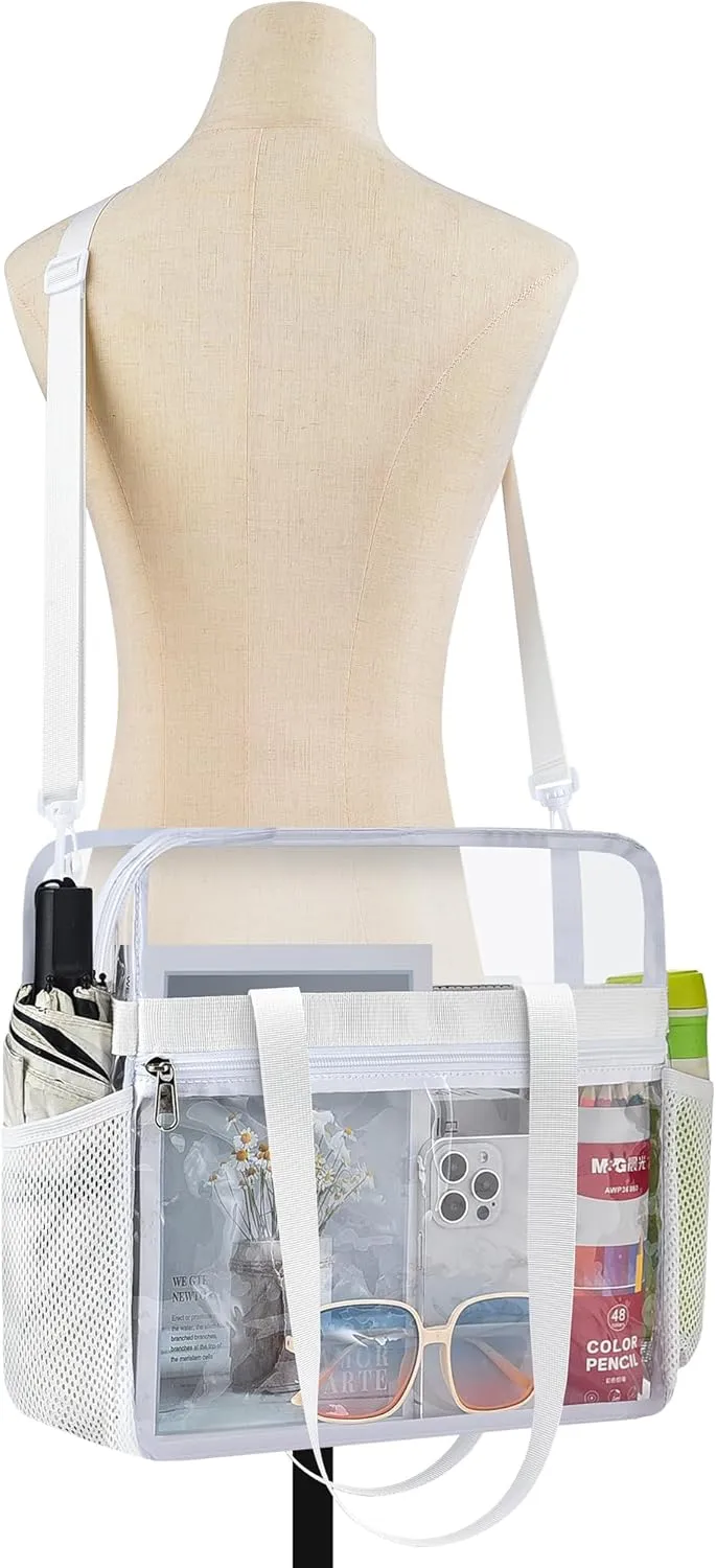 Oraben Clear Tote Bag Clear Bag Stadium Approved 12x6x12 Stadium Bag for Work, Sports Games,Gym