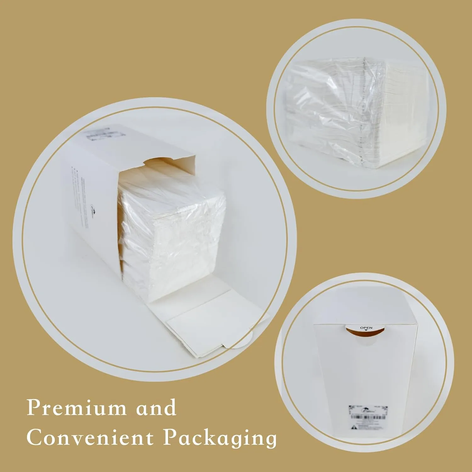 Ottin 120 Gold Foil Monogrammed Letter C Paper Guest Tower Elegant Metallic Initial Disposable Dinner Napkins for Bathroom Wedding Bridal Shower Engagement Banquet Rehearsal