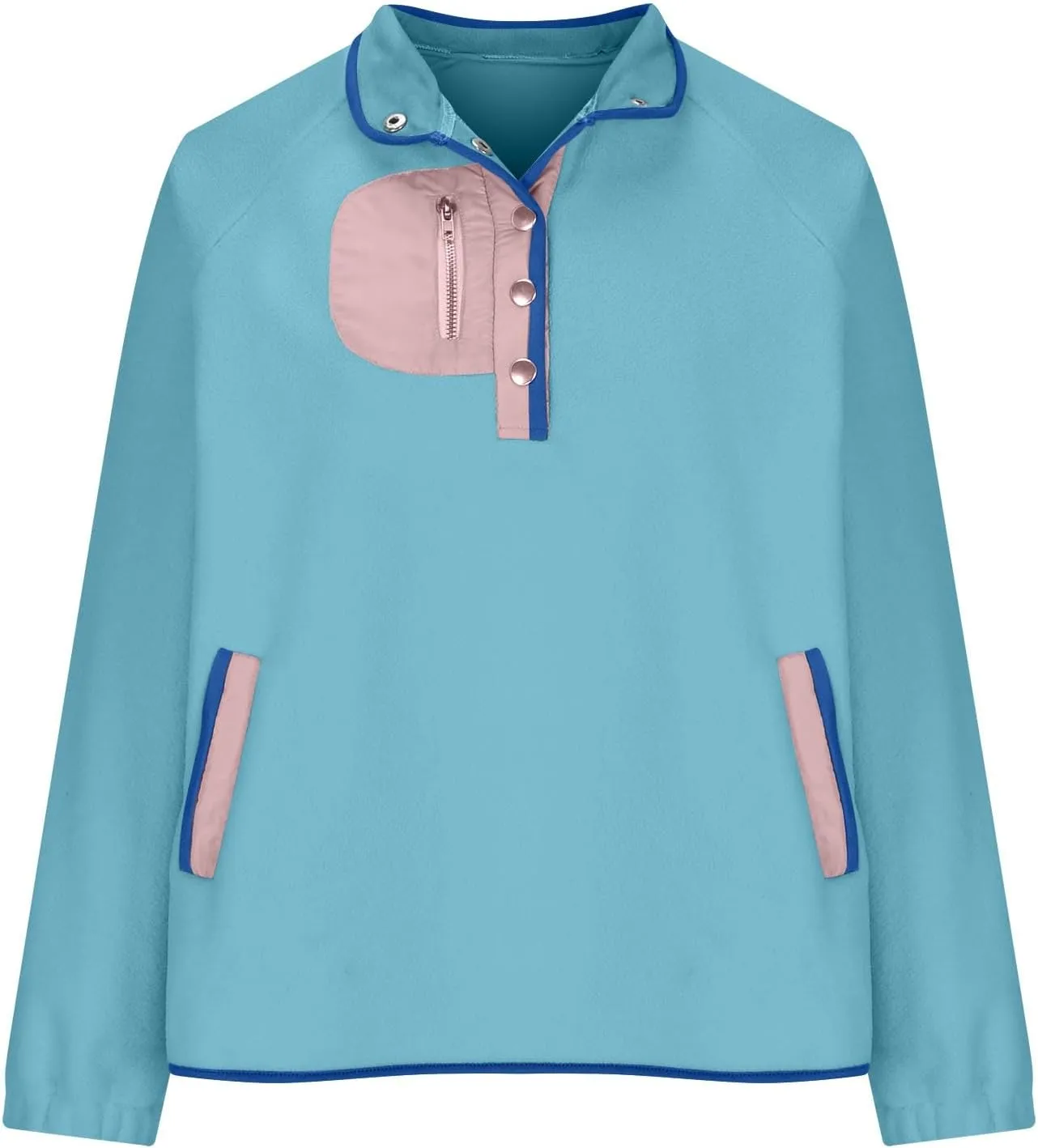 Oversized Sweatshirts For Women Trendy 2024 Fleece Lined Button Down Pullovers Casual Loose Warm Fall Winter Clothes