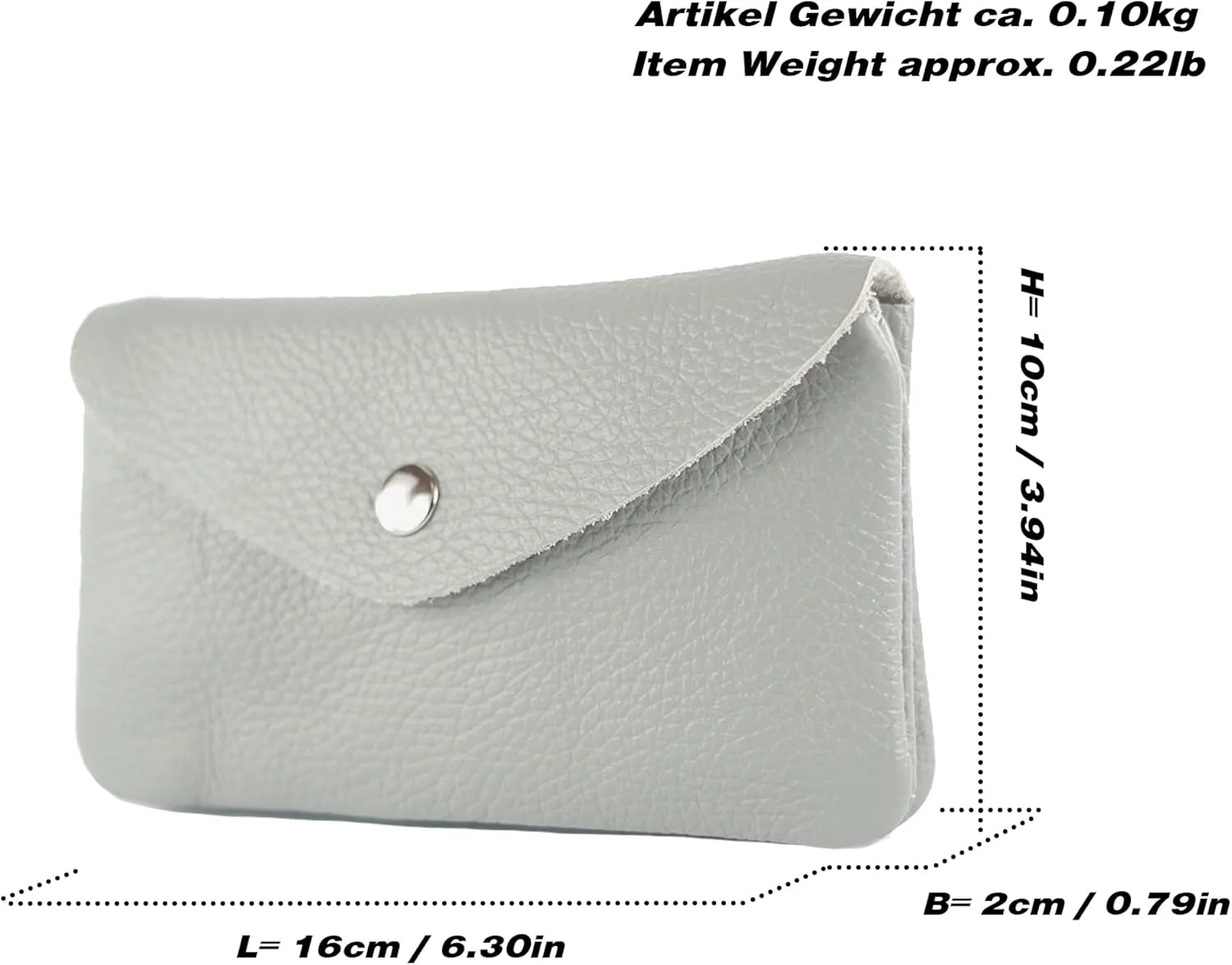 P11 - ital. Leder Damen Geldbörse Portemonnaie Medium (Black metallic)