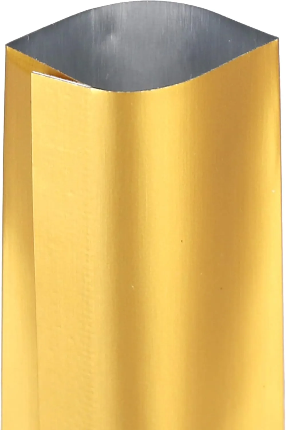 Pack of 200 Rectangle Sample Size Single Serving Double-Sided Matte Color Aluminum Mylar Foil Open Pouch (1.4" x 5.9", Glossy Gold)