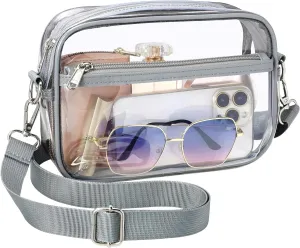 PACKISM Clear Bag for Stadium Events - Clear Purses for Women Stadium Crossbody Concert Bag for Game Day， Sports, Festival