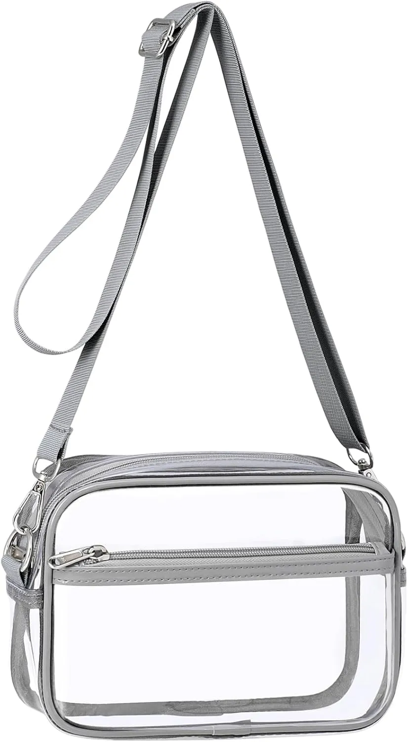 PACKISM Clear Bag for Stadium Events - Clear Purses for Women Stadium Crossbody Concert Bag for Game Day， Sports, Festival
