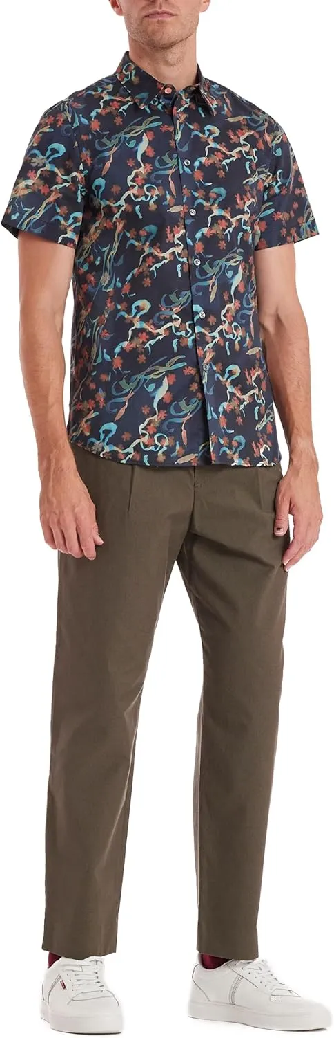 Paul Smith Men's Short Sleeve Floral Button Down