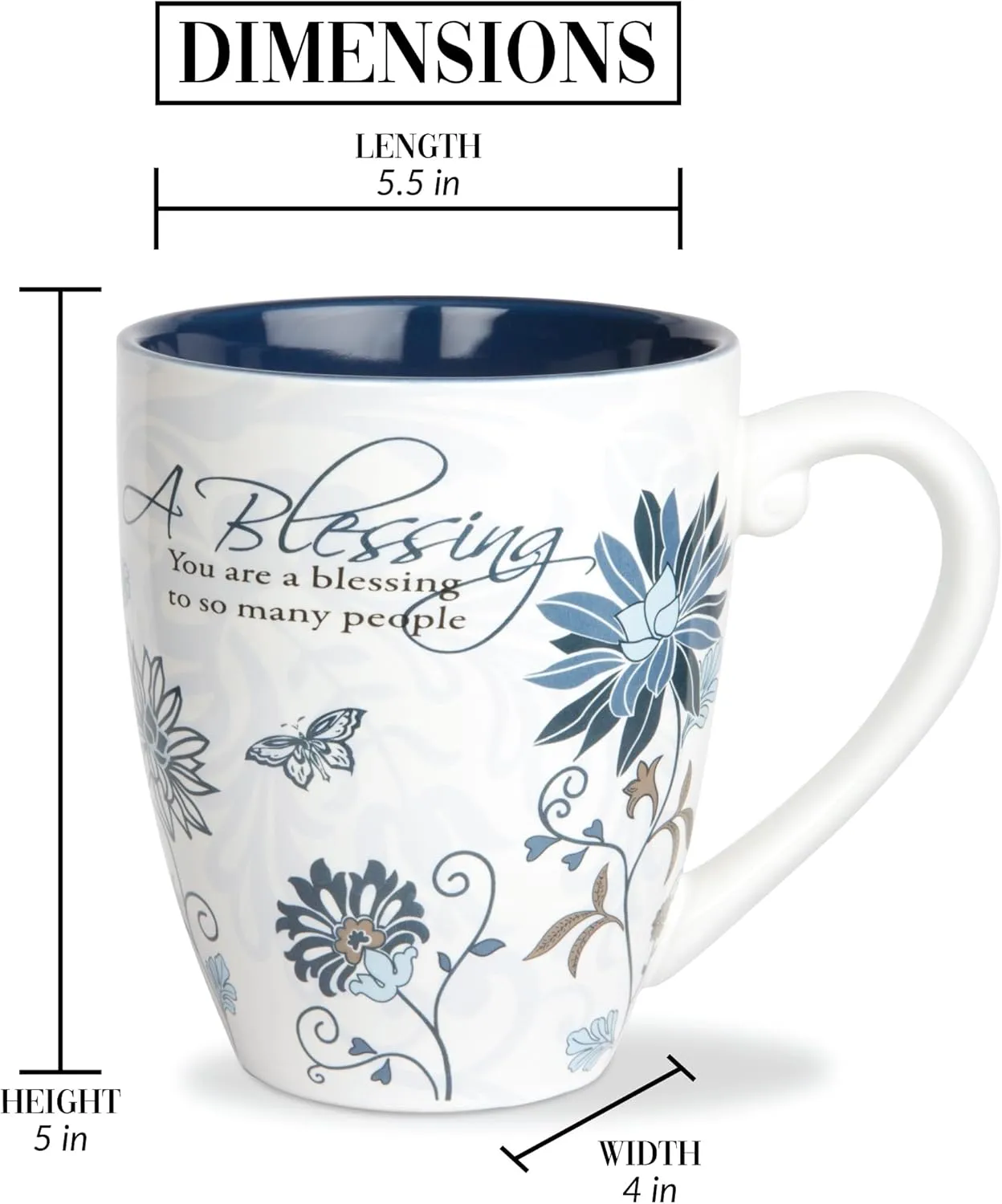 Pavilion Gift Company Blessing Ceramic Mug, 17-Ounce, Mark My Words,Multicolored