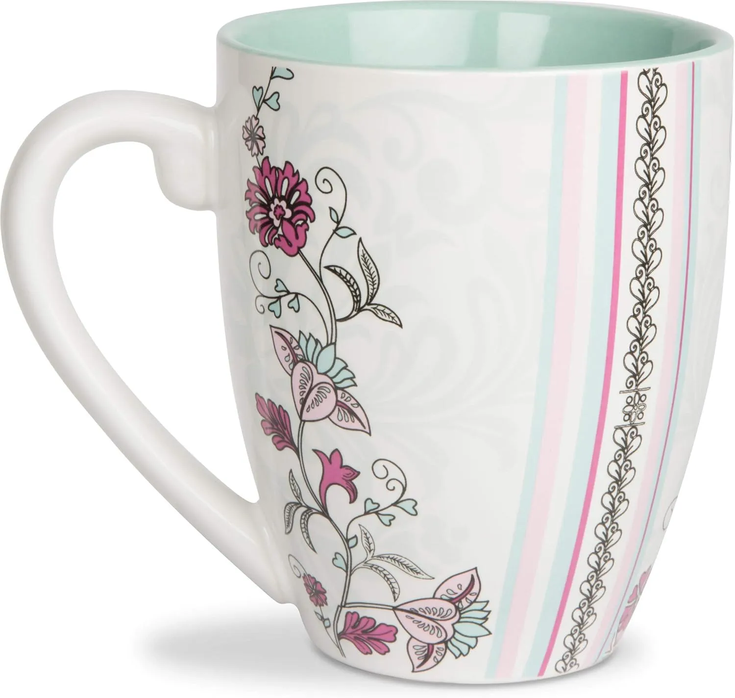 Pavilion Gift Company Mark My Words Gigi Floral Butterfly Grandma Coffee Tea Mug, Large, Teal