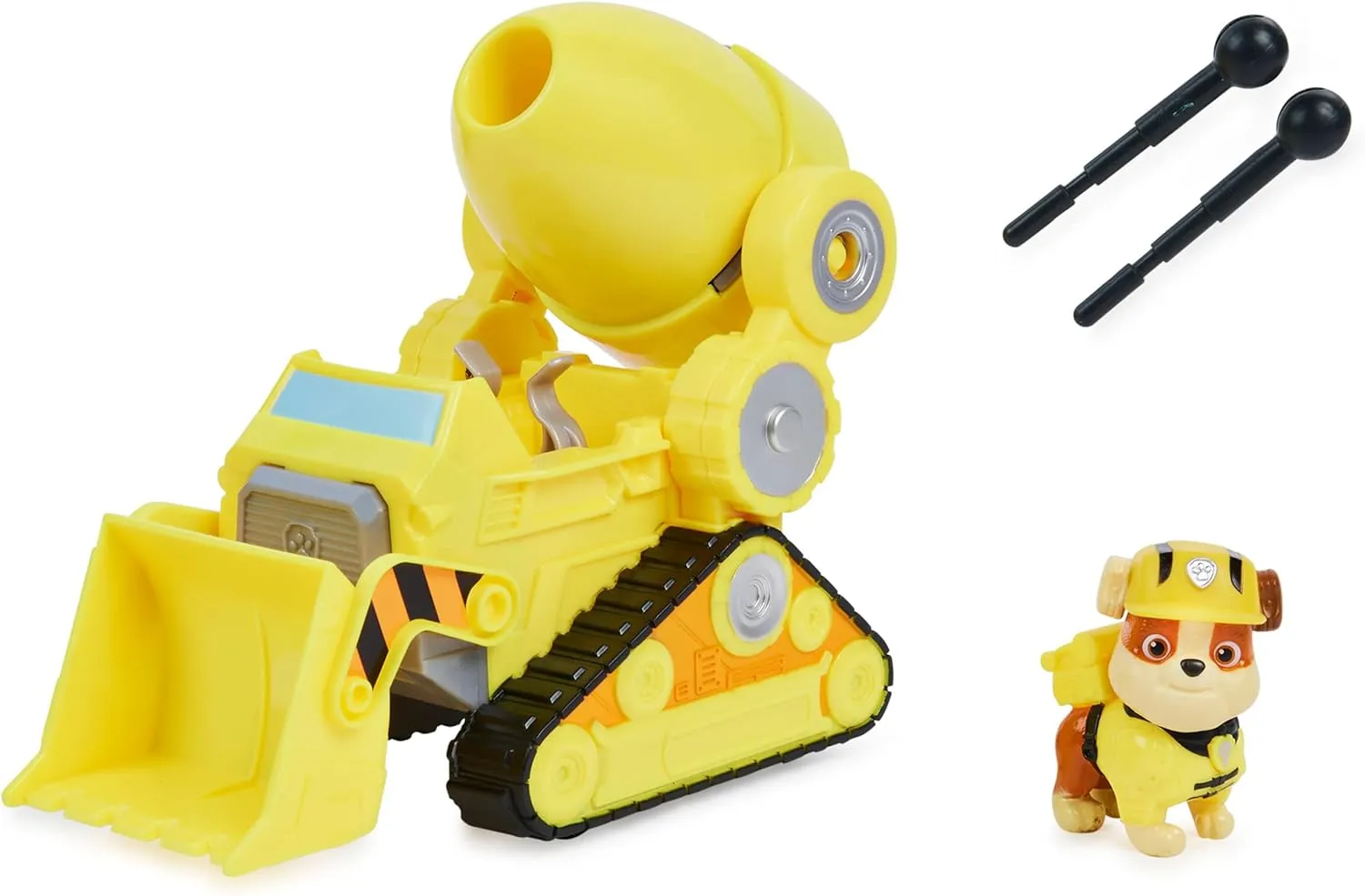 Paw Patrol, Rubble’s Deluxe Movie Transforming Toy Car with Collectible Action Figure, Kids’ Toys for Ages 3 and up