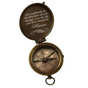 Personalized Compass, Baptism Compass, First Communion Gift, Custom Engraved Working Compass, Gift of Faith, Directional Magnetic Compass, Compass Antique Nautical Vintage Quote Engraved
