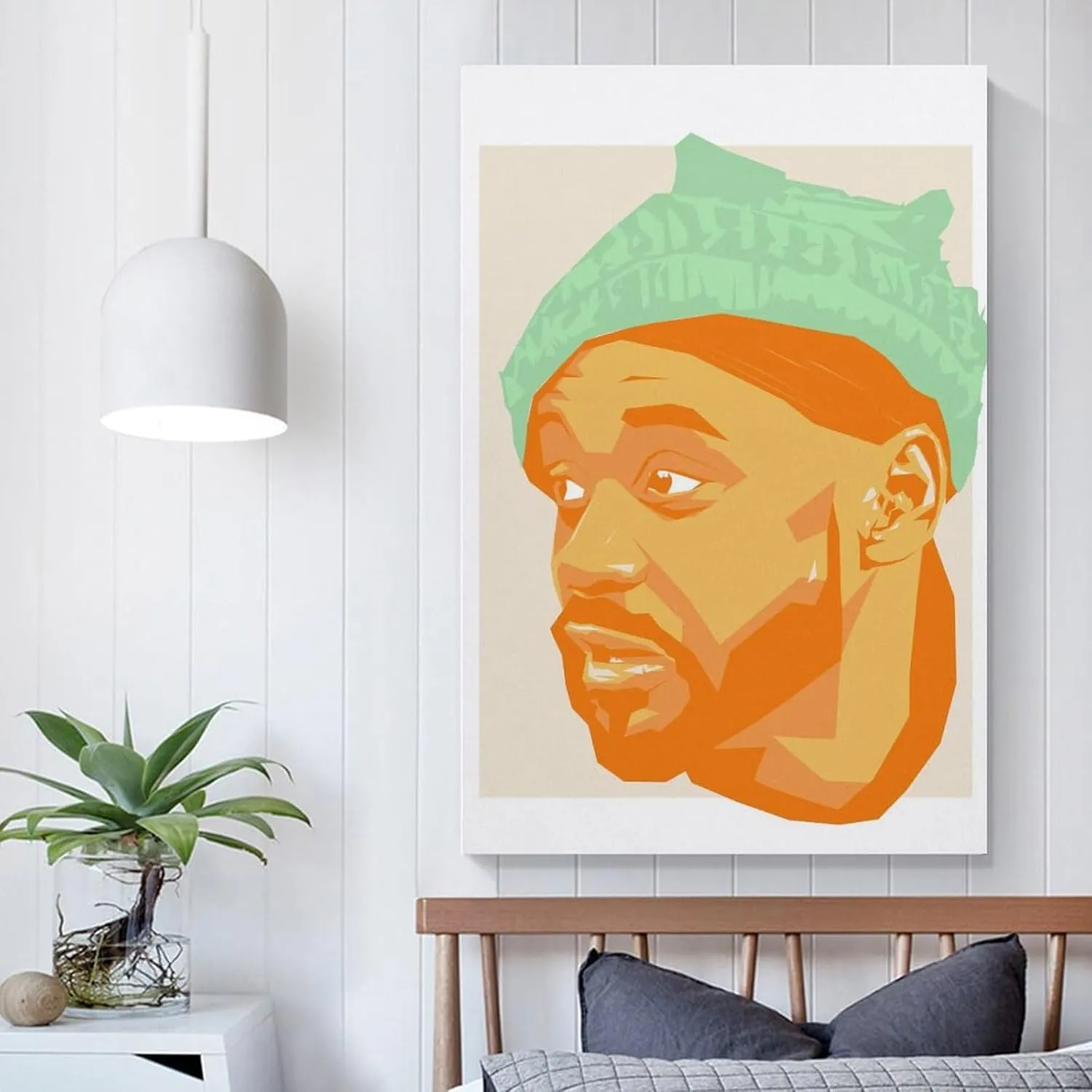 PFFLKPL Ghostface Killah Hip Hop Canvas Poster Bedroom Decor Sports Landscape Office Room Decor Gift Unframe-style16x24inch(40x60cm)