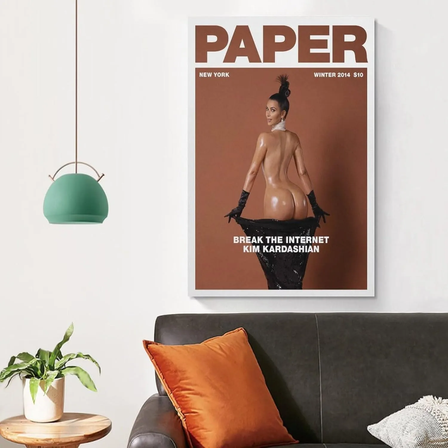 PFFLKPL Kim Kardashian Magazine Canvas Poster Bedroom Decor Sports Landscape Office Room Decor Gift Unframe-style24x36inch(60x90cm)