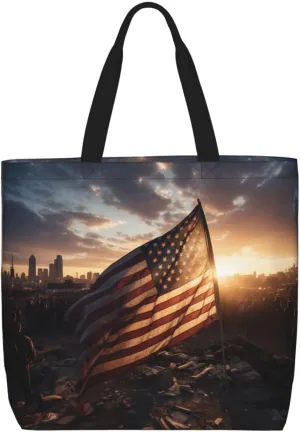 Pigment Print Tote Bag Shoulde Bag Handbag Grocery Bags Reusable For Office Shopping Travel Casual Work Holiday