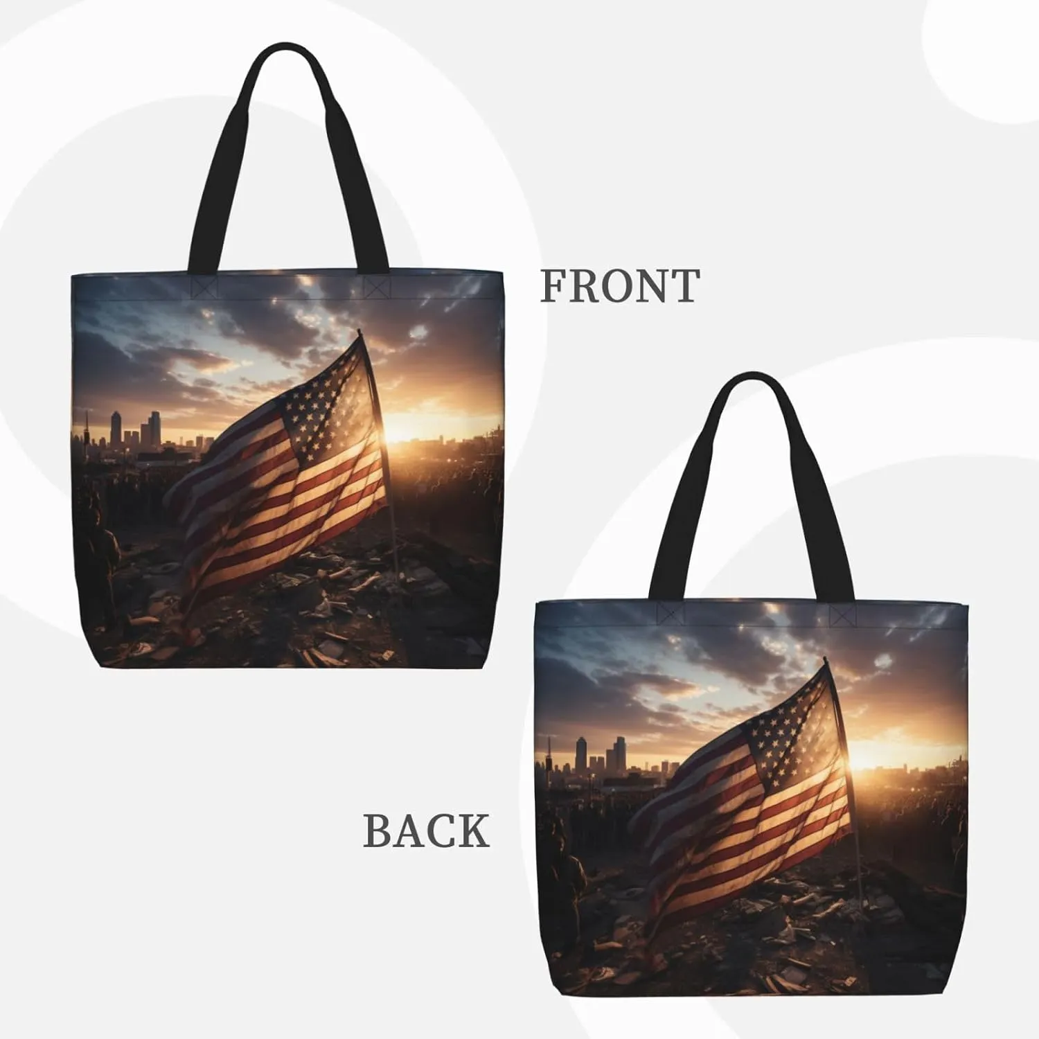 Pigment Print Tote Bag Shoulde Bag Handbag Grocery Bags Reusable For Office Shopping Travel Casual Work Holiday