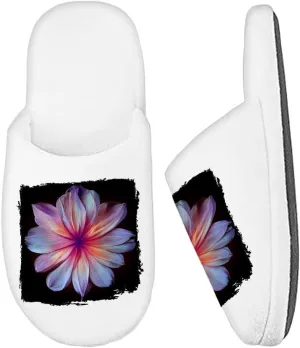 Pink Floral Memory Foam Slippers - Colorful Slippers - Printed Slippers