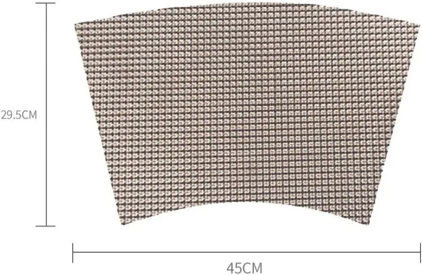 Place Mmats for Table，Placemats, Placemats Non Slip Heat-Resistant Placemats for Dining Table Set of 6,Easy to Clean Washable Kitchen Dinner Mats,Fan Shape Table Mats(Light Brown)