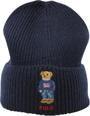 Polo Ralph Lauren Men's Solid Flag Bear Beanie
