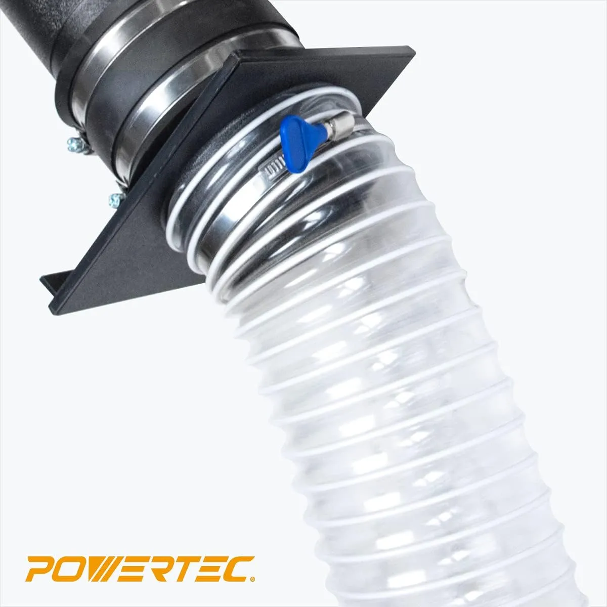POWERTEC 5" x 20' Dust Collection Hose, 5 Inch Dust Collector Hose for Woodworking and Wood Shop Dust Collection System (70266)