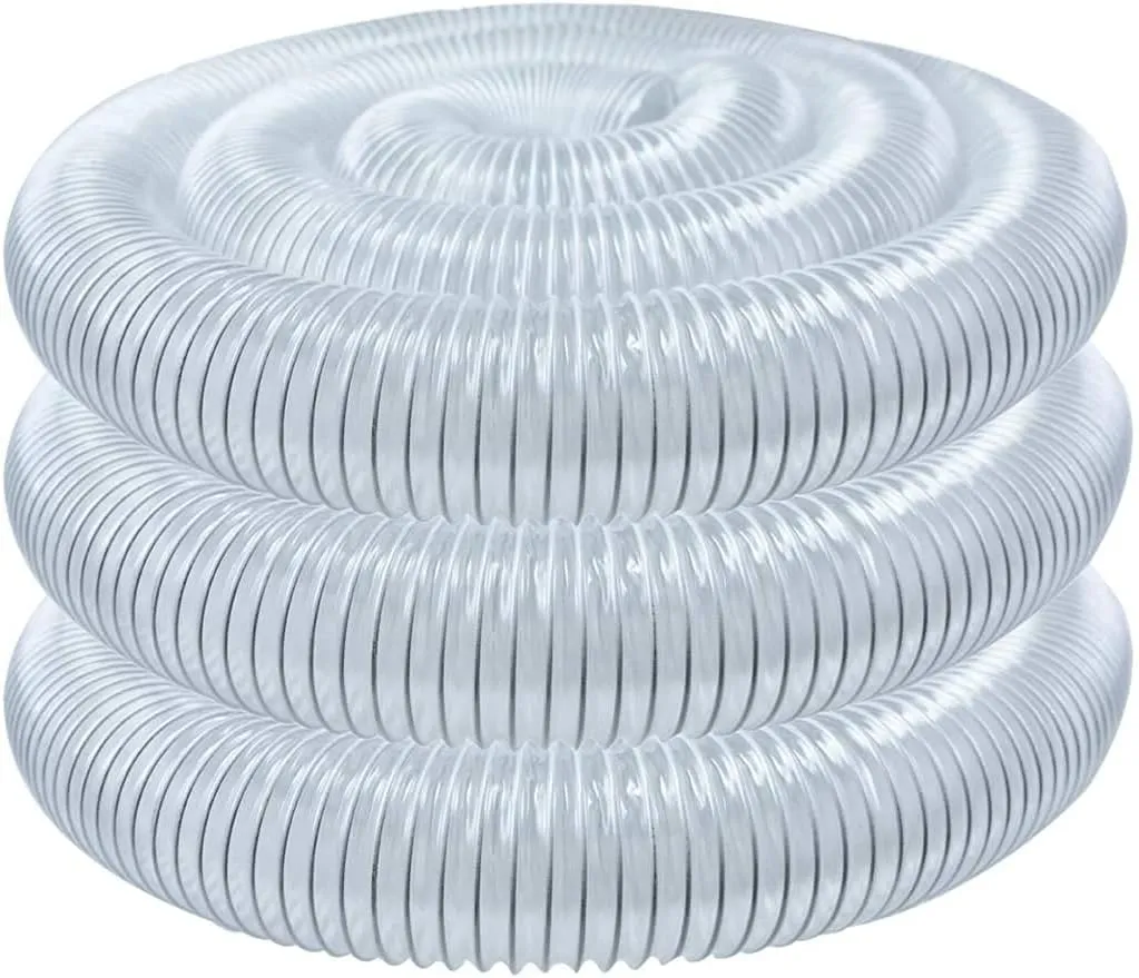 POWERTEC 5" x 20' Dust Collection Hose, 5 Inch Dust Collector Hose for Woodworking and Wood Shop Dust Collection System (70266)