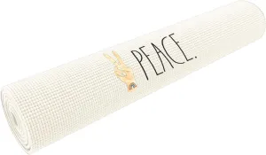 Rae Dunn Yoga Mat - High Density Foam Exercise and Fitness Mat for Workout or Stretching - Dual Sided Non Slip Cushion Grip - Portable, Travel Friendly - Use at Home, Gym, Yoga Studio, Pilates