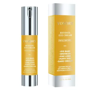Retinol Under Eye Cream - Eye Cream for Dark Circles and Puffiness, Eye Bags, Wrinkles Fine Lines Skin Care Hydrates & Lifts Gold(0.47 Fl Oz)