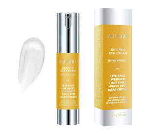 Retinol Under Eye Cream - Eye Cream for Dark Circles and Puffiness, Eye Bags, Wrinkles Fine Lines Skin Care Hydrates & Lifts Gold(0.61 Fl Oz)