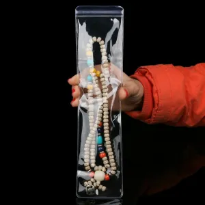 Rikyo ﻿50 Long Jewelry Bags Clear Necklace Zipper Bags,7.5x30cm PVC Necklace Display Bags,Anti Oxidation Bag Clarity Tarnish Prevention,Small Sealed Bag,Packaging &Shipping Incense,Candy(3x11.75inch)