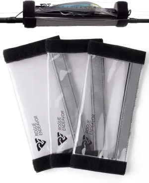 RogueEndeavor® Heavy Duty Lure Wraps, Wrap Around & Fold Over, Puncture Resistant PVC, Durable Hook & Loop Fastening, for Saltwater Fishing, Bass Fishing, and More. (Size)